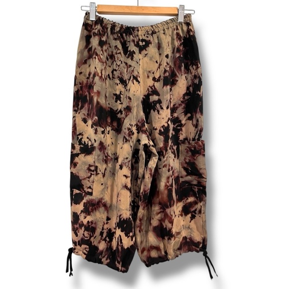 Carter Smith Shibori Tie Dye Capri Pants | Artisan Boho Loungewear Sz Small EUC - Picture 1 of 5